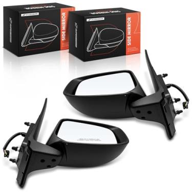 Imagem de A-Premium Par (2) Espelho retrovisor elétrico do lado do motorista e do passageiro compatível com - 2017-2022 - Mitsubishi Mirage 2015, Mirage G4 - Espelho retrovisor externo preto dobrável manual sem