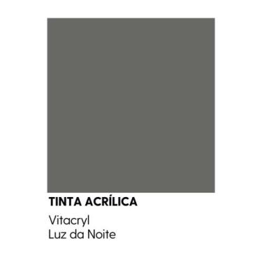 Imagem de Tinta Emborrachada Acetinada Cinzas - Vitacryl, Luz da Noite, 3,6 lts