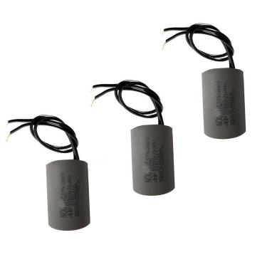 Imagem de Kit 3 Capacitores 2Fios Metalizados - Motor 55Uf 250Vac Mvm
