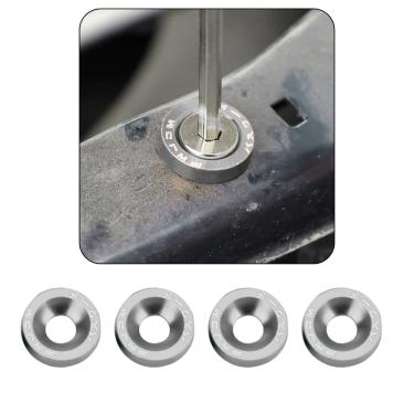 Imagem de Parafuso Arruela Anodizadas 10 Unidade M6 Tuning Carro Cinza