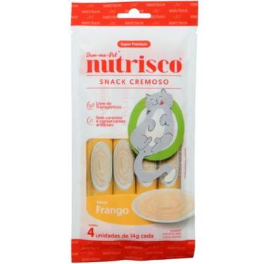 Imagem de Snack cremoso nutrisco gatos adultos 14g frango com 4 un