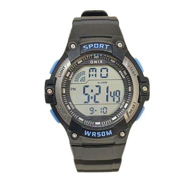 Imagem de Relógio Masculino Bolso Onix Digital It-3830153 Preto E Azul