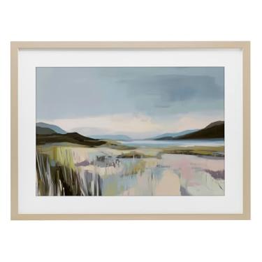 Imagem de Stupell Industries Impressão emoldurada de bétula de paisagem da costa verdante design sob vidro por Elara Yasna, 14 x 20