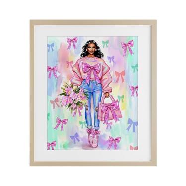 Imagem de Stupell Industries Fita Feminina Ilustração Moderna Impressão Emoldurada Bétula Design sob Vidro por Jess Stempel, 53 x 43 cm