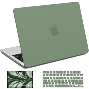 Imagem de B BELK Compatível com MacBook Air de 13 polegadas 2025 2024-2022 M4 M3 M2 modelo A3240 A3113 A2681, capa rígida protetora para laptop MacBook Air 13,6 polegadas + capa de teclado e protetor de tela