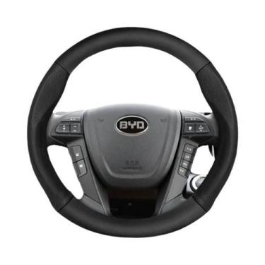 Imagem de Capa De Volante Em Couro Respirável Com Textura De Fibra De Carbono Fo