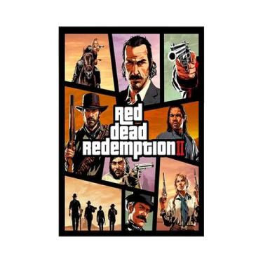 Imagem de Pôster De Arte Retrô Red Dead Redemption 2 Placa De Metal Decorativa P