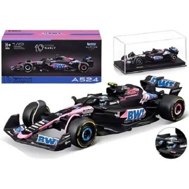 Imagem de Miniatura Metal 1/43 C/ Piloto Caixa Acrilica Formula 1 Race 2024 BWT Alpine A524 Pierre Gasly – Burago