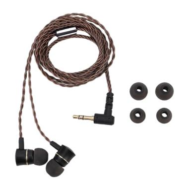 Imagem de Zopsc Fone de Ouvido Com IEM Com Fio, Fone de Ouvido HiFi Com 3 Tamanhos S M L de Pontas de Orelha de Silicone, Tecido Com 4 Fios de Arame OFC, Plugue de 3,5 Mm, para Músicos Etapas