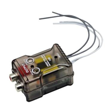 Imagem de Generic Conversor de áudio de alto para baixo, desempenho estável, portátil, compacto, resistente, amplificador de carro, conversor de impedância de fiação, 2