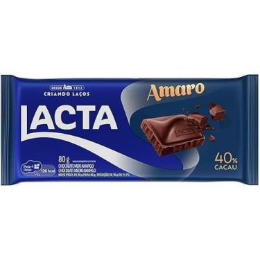 Imagem de Chocolate Lacta Meio Amargo 80g , Chocolate meio amargo