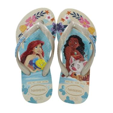 Imagem de Chinelo Infantil Havaianas Kids Slim Princess Bege