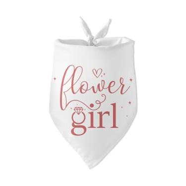 Imagem de Bandana Flower Girl Dog Maid of Honor, presentes de noivado para casais, bandanas brancas para cães, acessórios para fotos de noivado, acessórios para amantes de animais de estimação, presente de dono