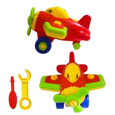 Imagem de Avião de Brinquedo Desmontável com Ferramentas, Multicolorido, Brinquedo Educativo (Avião)