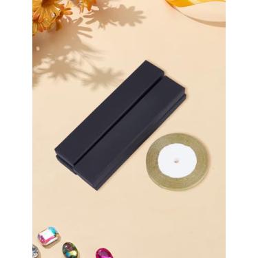 Imagem de 4 caixas de armazenamento de joias de papelão, pequenas caixas de presente retangulares, caixa de embalagem preta com fita dourada metálica com glitter para anéis, pingentes, brincos, colares, joias