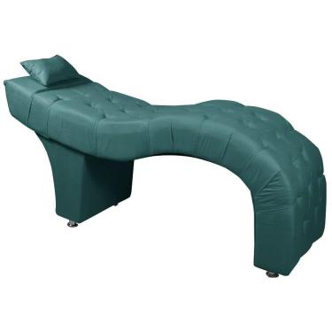 Imagem de Maca Estofada Para Clínica De Estética Facial Com Capitonê Ciano