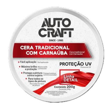 Imagem de Cera Tradicional Com Carnauba Autocraft 200grs
