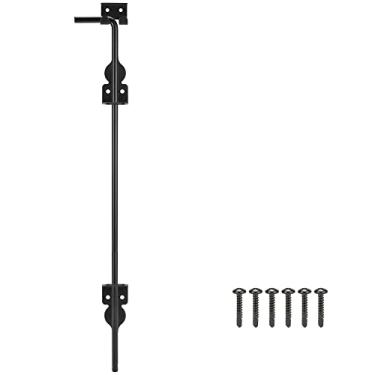 Imagem de Parafuso de cana de 61 cm para serviço pesado, ferragem de rolha de portão, trava de aterramento para cercas de madeira, portas de portões de metal, pino para segurar o portão no chão, acabamento
