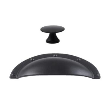 Imagem de Kit 1 Puxador Botão E 1 Concha Móveis Gaveta Cozinha Armario - Telis F