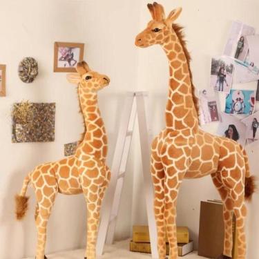Imagem de Brinquedo De Pelúcia Gigante De Girafa Realista 35-120cm, Boneco De An