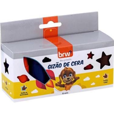 Imagem de Giz de Cera Jumbo Gizão Meu 1º GIZ 12 Cores BRW