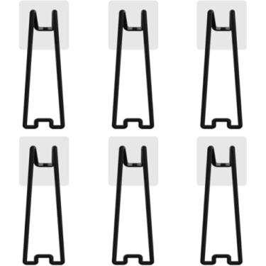 Imagem de Suportes de moldura de imagem, 6 pcs de aço inoxidável cavalete montagem suporta suporte de moldura de imagem autoadesiva suporte de cavalete para montagem de fotos de Natal Pinturas (Tamanho grande)