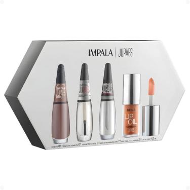 Imagem de Kit Impala Ju Paes Virando O Jogo Peça Rara: Esmalte, Verniz Gloss, Sérum e Lip Oil
