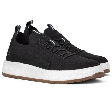 Imagem de Tênis Masculino Democrata Casual Knit Denim Drake Pulse Confortável Elástico 600102 Cor:;Tamanho:44-Masculino