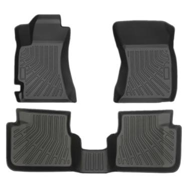Imagem de Priprilod Forro de tapetes TPE 3D compatível com Subaru Forester 2009-2013 modelo para todos os climas acessórios pretos forro de porta-malas