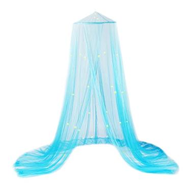 Imagem de Manta de Cama Luxo - Mosquito Net com Estrelas Fluorescentes que Brilham no Escuro Malha Universal Rede Brincadeira para Crianças Bebês Meninas Adulto