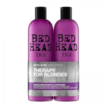 Imagem de Shampoo e Condicionador Profissional 750 ml para Cabelos Loiros Protege, Hidrata e Condiciona, TIGI 612678, Rosa