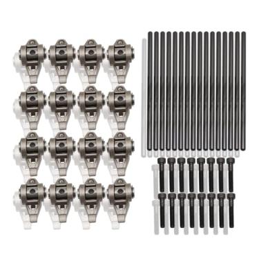 Imagem de Priprilod Braços balancim de rolo + conjunto de hastes 16x compatível com Chevy GMC LS1/LS2/LS6/LR4 5300 LM7 L59 LM4 L33 4.8L 5.3L 5.7L 6.0L 6.2L #10214664, 12569167, 25100-01