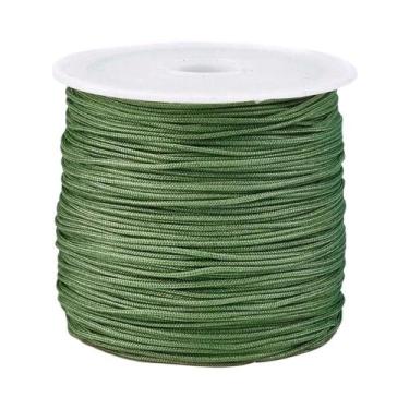 Imagem de Cordão De Nylon Vermelho 100m 0.8mm Trançado Para Pulseiras De Miçanga