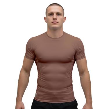 Imagem de Rashguard Manga Curta Skin Jiu Jitsu Keiko Marrom GG