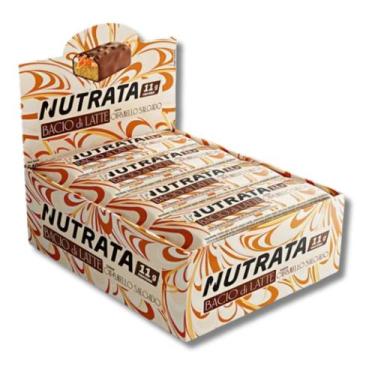 Imagem de Barras de Proteína Nutrata 45g Bacio Di Latte Caramelo Salgado 12 unid