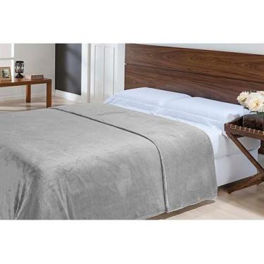 Imagem de Cobertor Nia Toque de Seda NC 180x220 Prata Casal - Niazitex