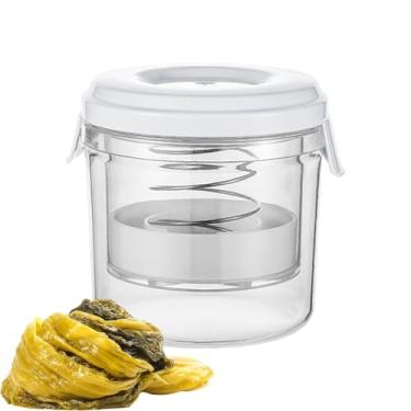 Imagem de Frasco para Fermentação,1300ml Recipientes Herméticos Para Fermentação E Armazenamento | Recipientes Para Pickles Com Tampa | Para Armazenamento De Alimentos Aveia Durante A Noite Doces