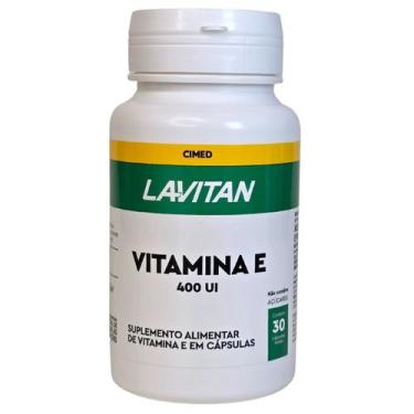 Imagem de Vitamina E Suplemento Alimentar 400UI Lavitan Cimed 30 Cápsulas