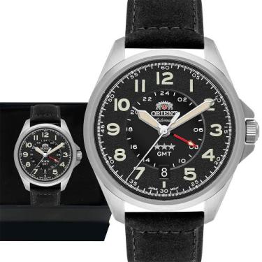 Imagem de Relógio Orient Masculino Prata Automático Sport Land Couro