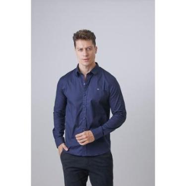 Imagem de Camisa Social França Masculina Slim Manga Longa Elegante-Masculino