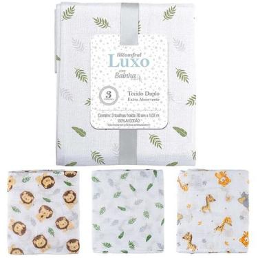 Imagem de Toalha Fralda Luxo Com 3 Unidades 70 x 1,07m Baby Incomfral Cor:Neutro