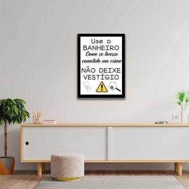 Imagem de Quadro Decorativo Use o Banheiro e Não Deixe Vestígio