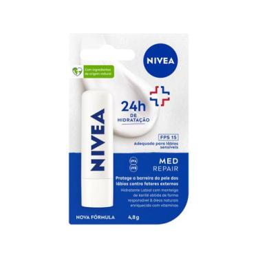 Imagem de Protetor Labial Nivea Med Repair FPS 15 Hidratante 4,8g