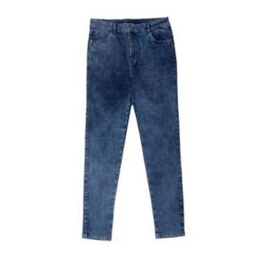 Imagem de Calça Feminina Plus Size Jezzian Cigarrette Azul-Feminino