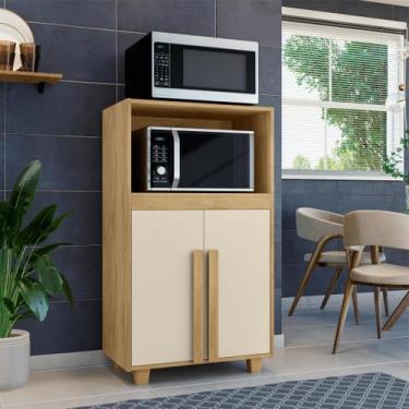 Imagem de Balcão Multiuso com Nichos para Micro-ondas ou Forno e Utensílios Escó