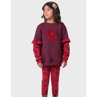 Imagem de Conjunto Moletom Estampa Capivara Com Calça Quentinha Inverno Novo - Menina 4 a 14 anos-Feminino