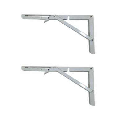 Imagem de Mão Francesa Dobrável 30cm 80kg Reforçada Branca Prateleira - RUSSO AR