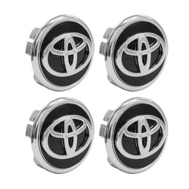 Imagem de Jogo Calota Meio Centro Roda Toyota Corolla 2002 2018 Preto - DCAPS