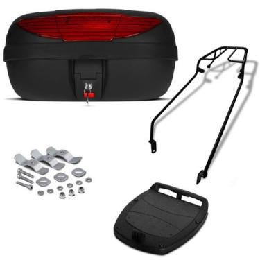 Imagem de Bau 45 Litros Pro Tork + Bagageiro Max 125 Cc, VERMELHO, MAX 125 CC