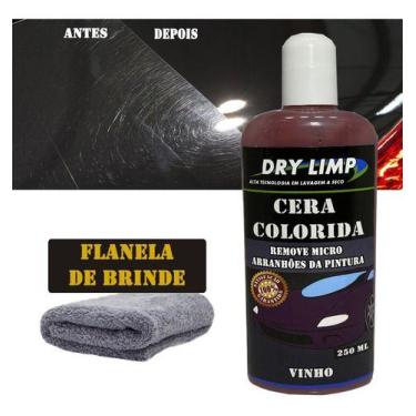 Imagem de Cera Colorida Automotiva Dry Limp Tira Riscos Superficiais, VINHO